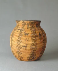 バスケット（オラ）、1890年頃（織り繊維）